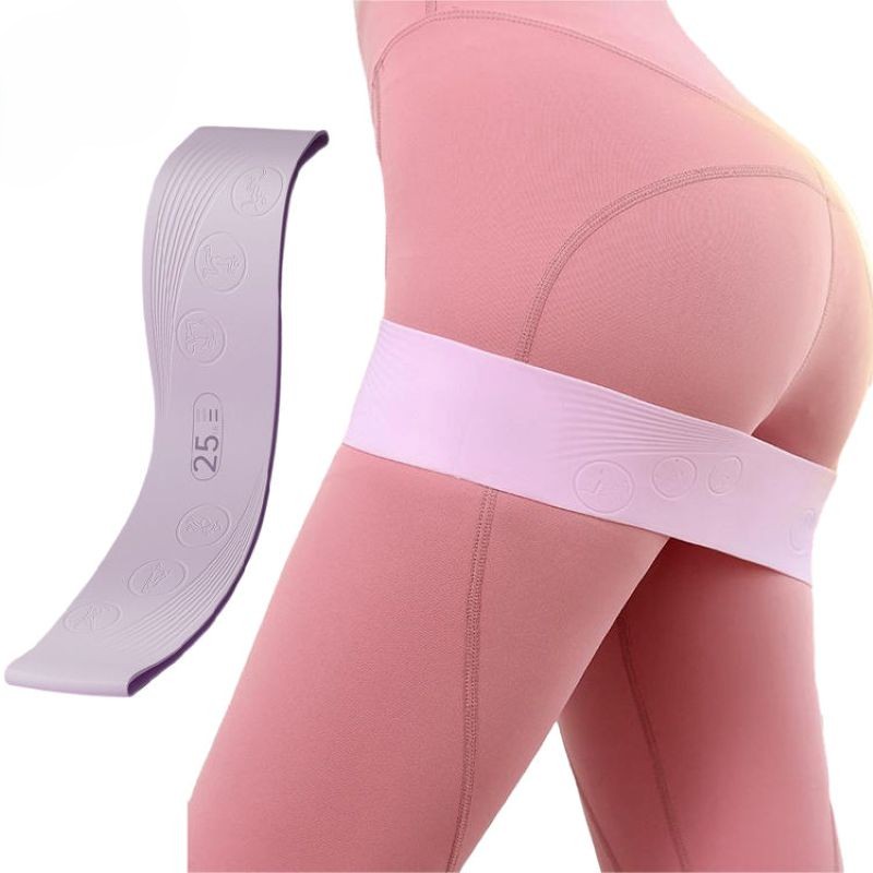 Pilates Yoga Tone - Silikon-Hüftwiderstandsband 15-45 lbs, 32x9cm für Heimtraining,