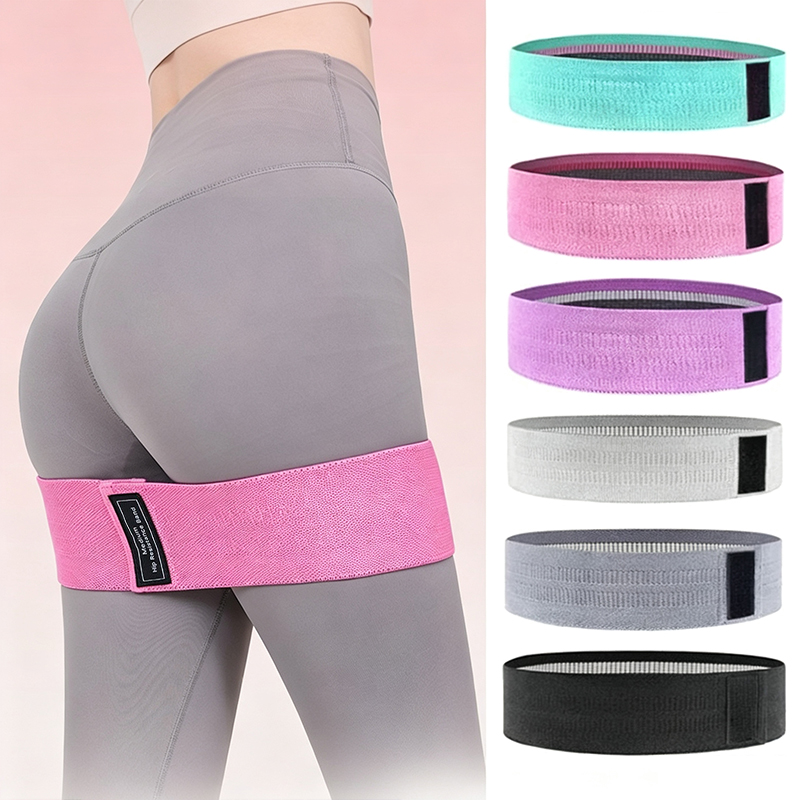 Pilates Yoga Classes - Gesponnene Hüftwiderstandsbänder für Gluteus-Training, rutschfeste elastische