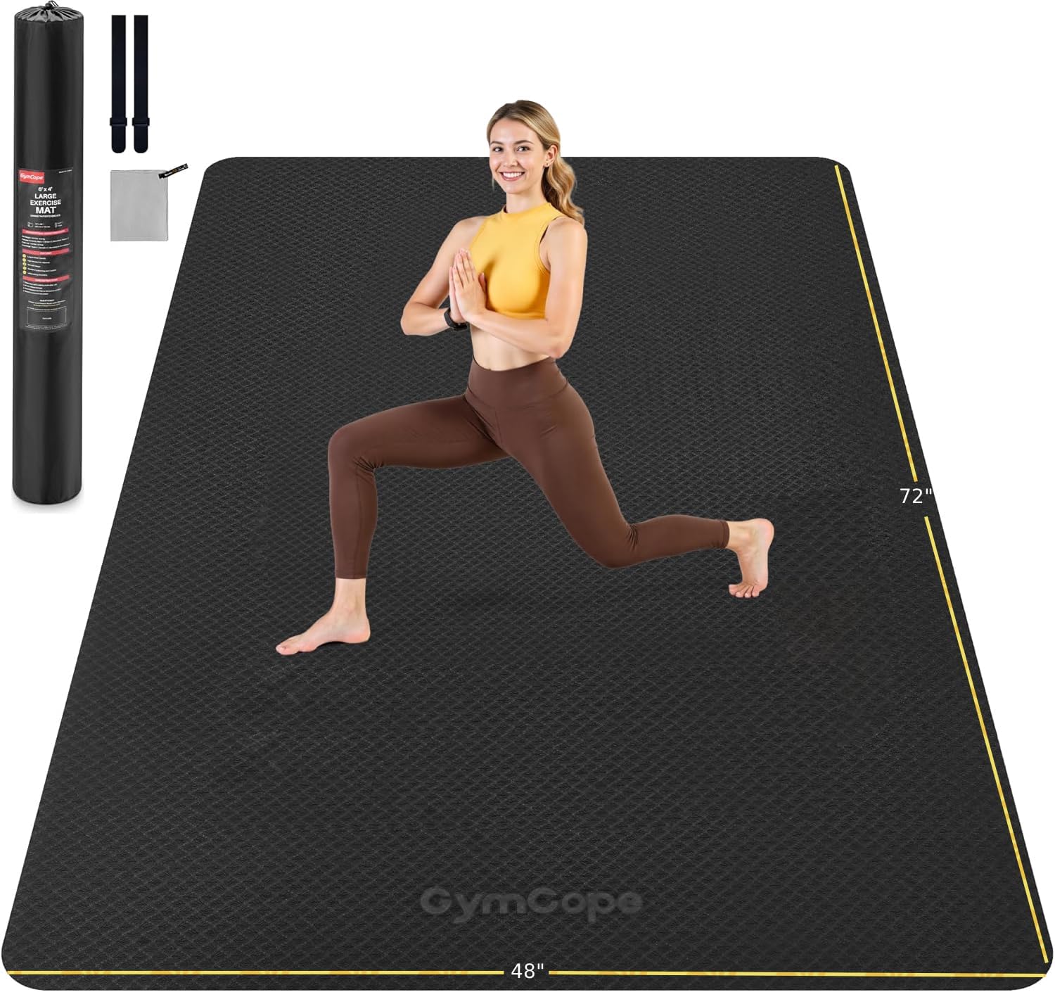 Pilates Yoga Or - Extra große Yogamatte 72x48 oder 78x57