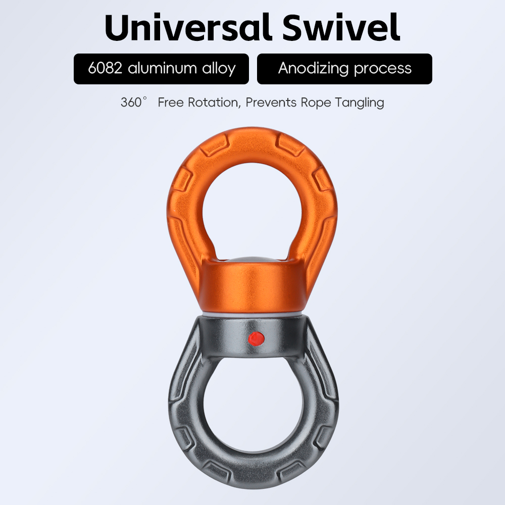 Pilates Yoga Circle - 30KN Outdoor-Kletterkarabiner Drehverbinder Universeller Gimbal-Ring Yoga-Schaukel