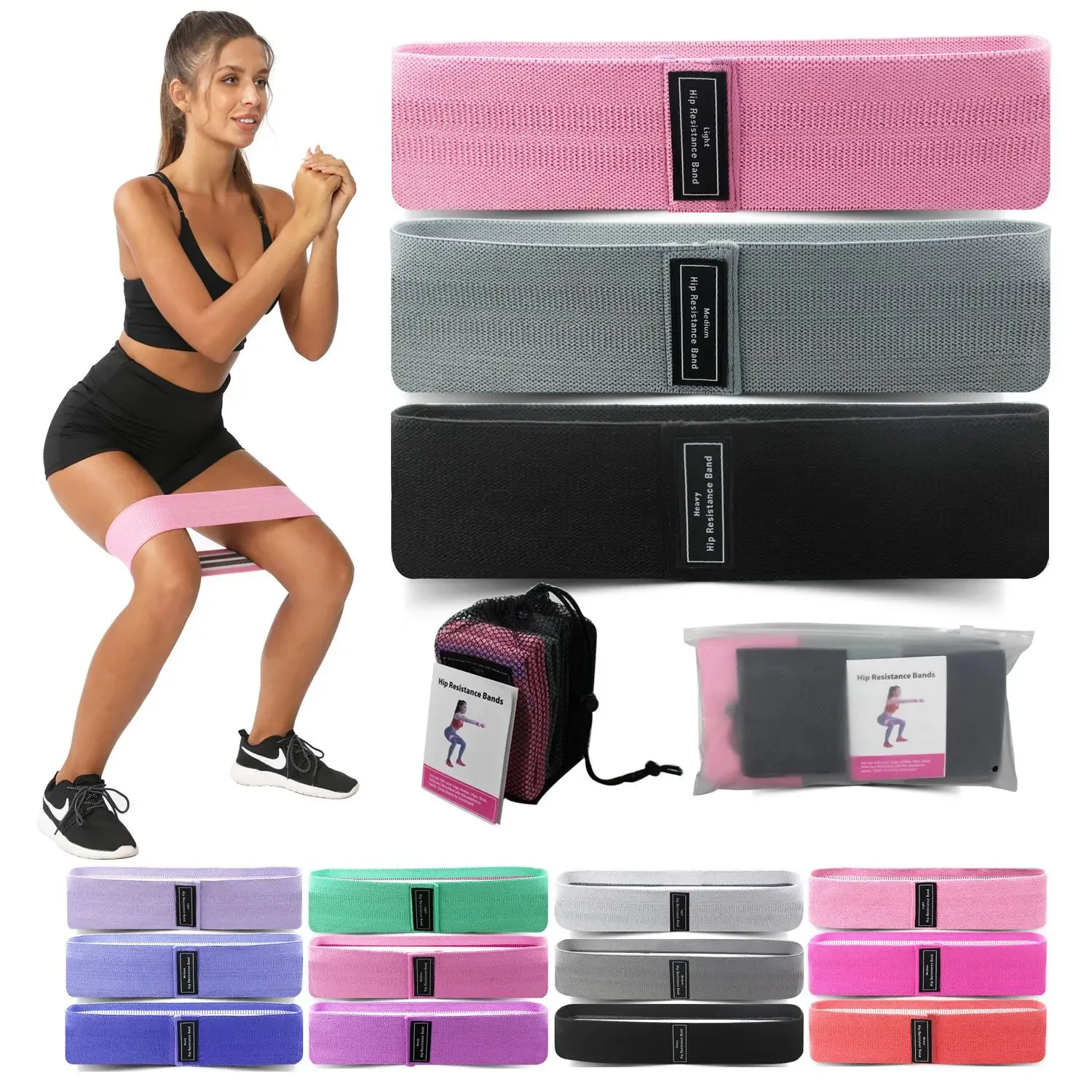 Pilates Yoga Circle - 1/2/3PCS Elastische Bands Fitness Widerstand Bands