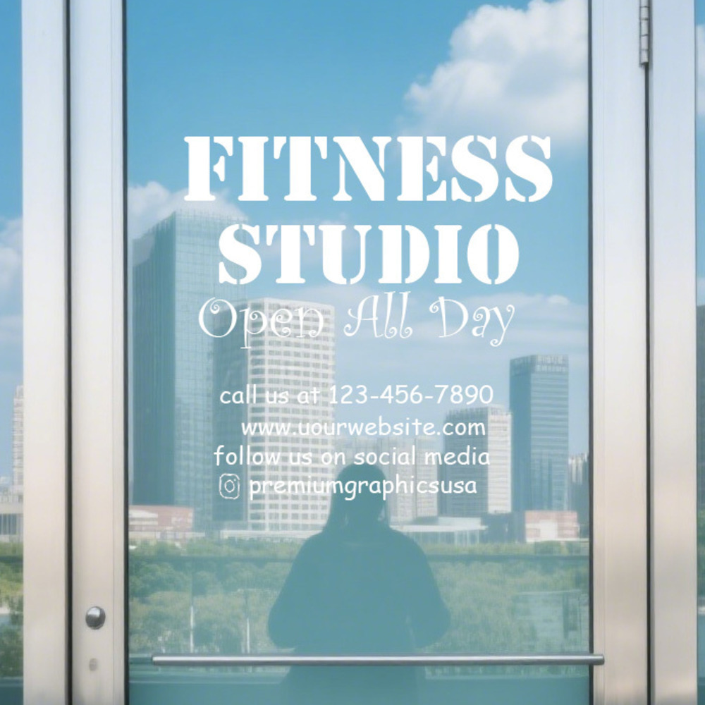 Anpassbarer Studio-Fensteraufk – Pilates Yoga Or Bewertung und Preis