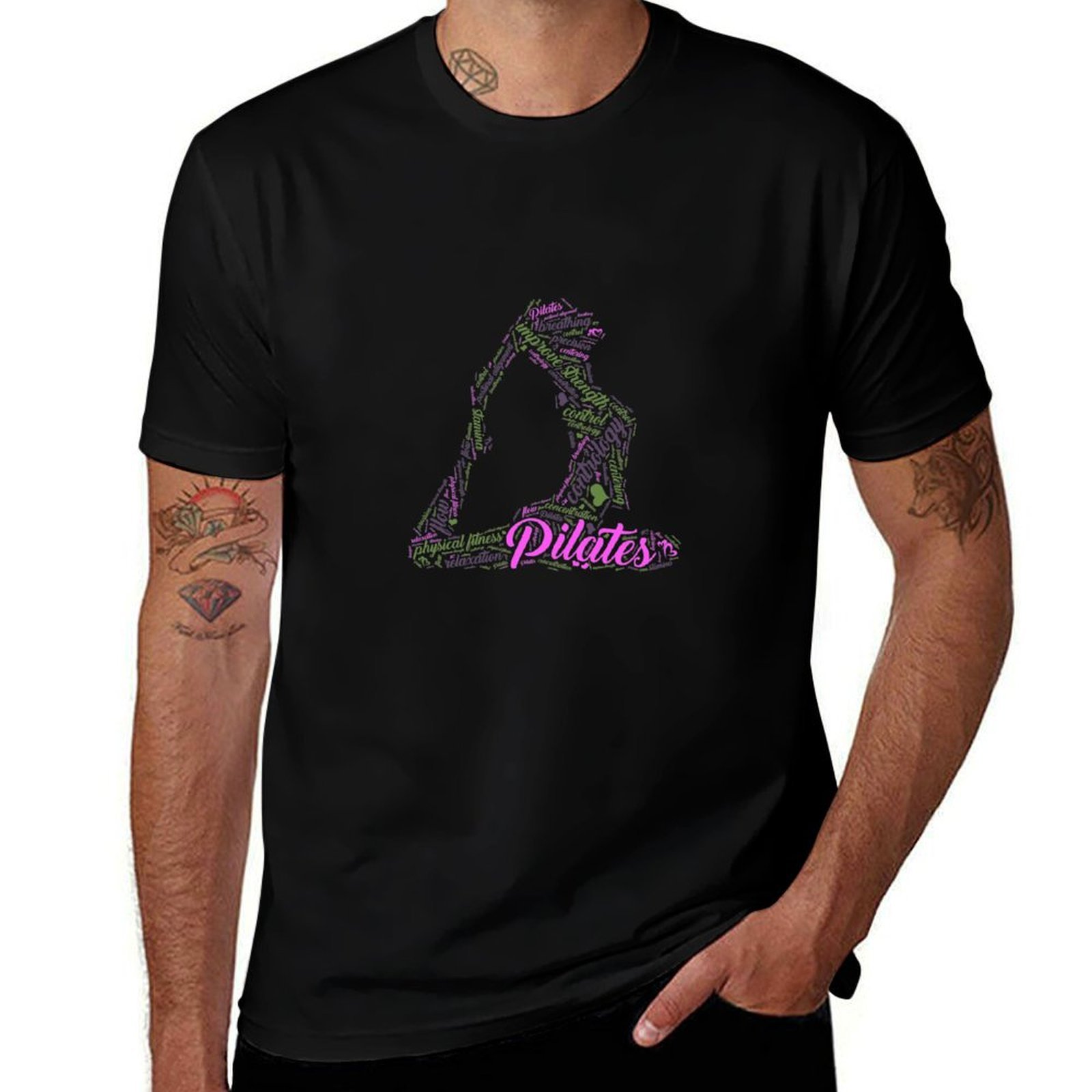 Damen-T-Shirt mit lustigem Wor – Pilates Yoga Classes Bewertung und Preis