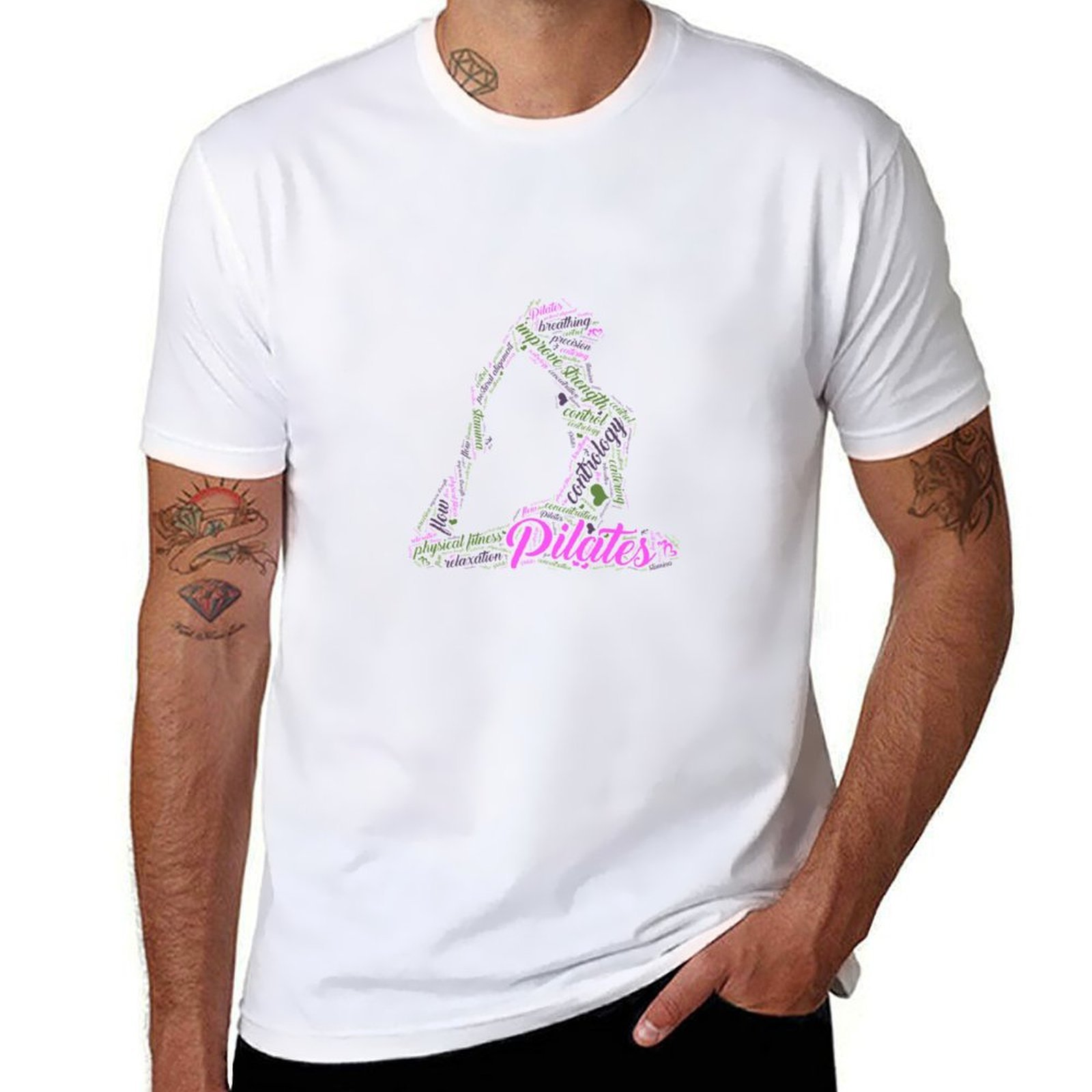 Damen Fun Word Cloud und Cute  – Pilates Yoga Classes Bewertung und Preis